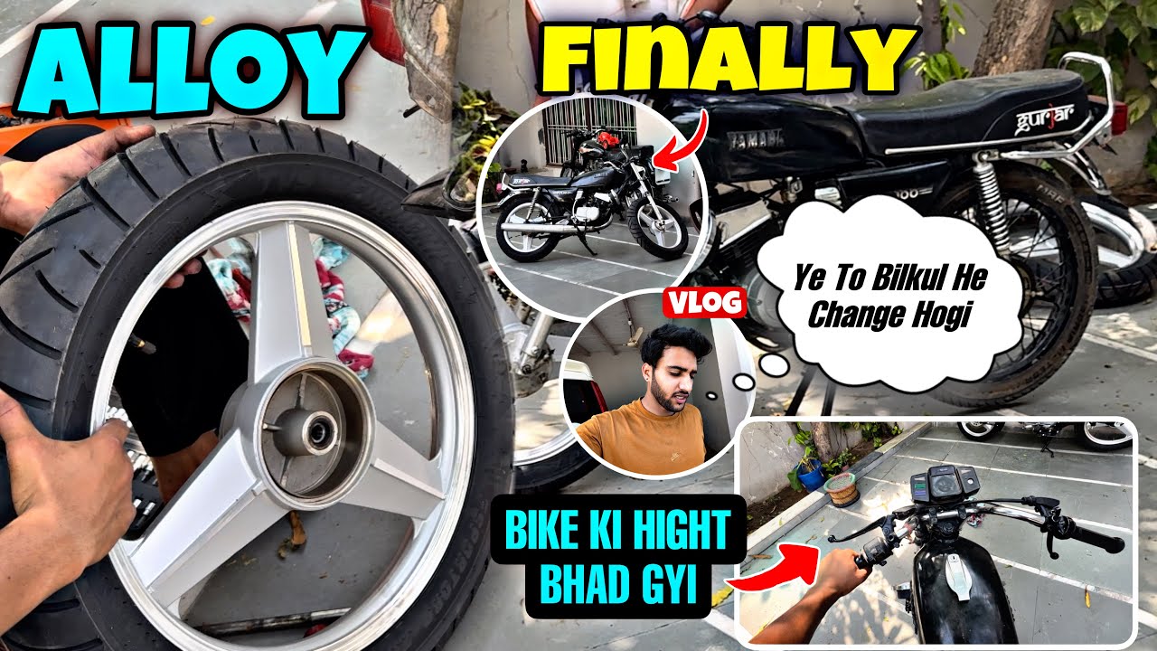 FINALLY RX100 मे ALLOY WHEEL FIT HOGAYE |🔥😨PAR BIKE M EK PROBLEM AAGYEI |😱@shekher_5600_Vlogs