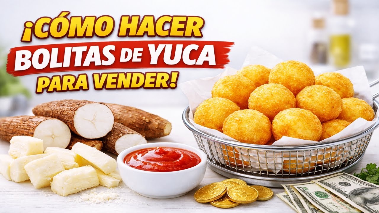 Como hacer bolitas de yuca, mandioca | curso de bocadillos