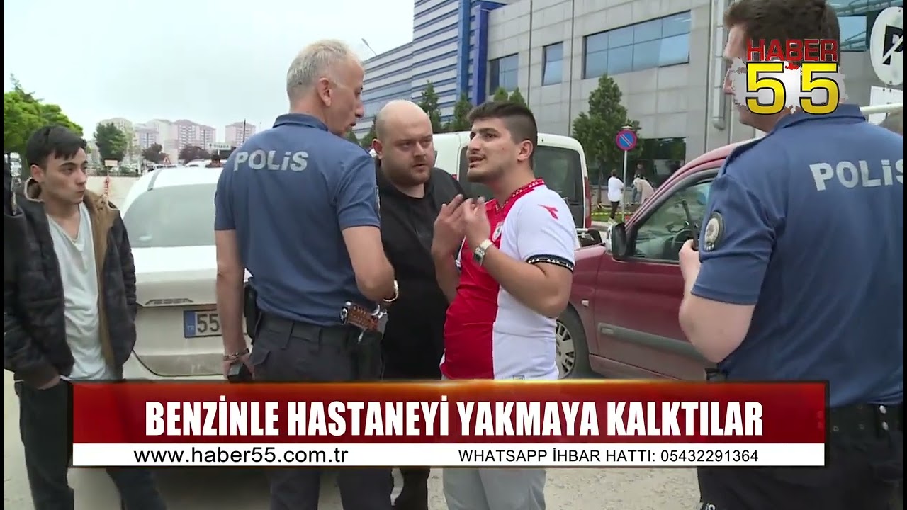Samsun’da 3 genç benzin ile hastaneyi yakmaya kalktı
