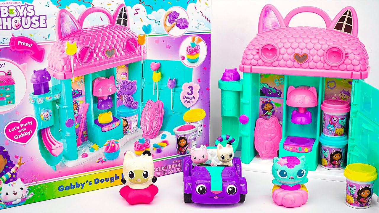 GABBY’S DOLLHOUSE Collection Unboxing ASMR | Gabby's Dollhouse Dough House Playset