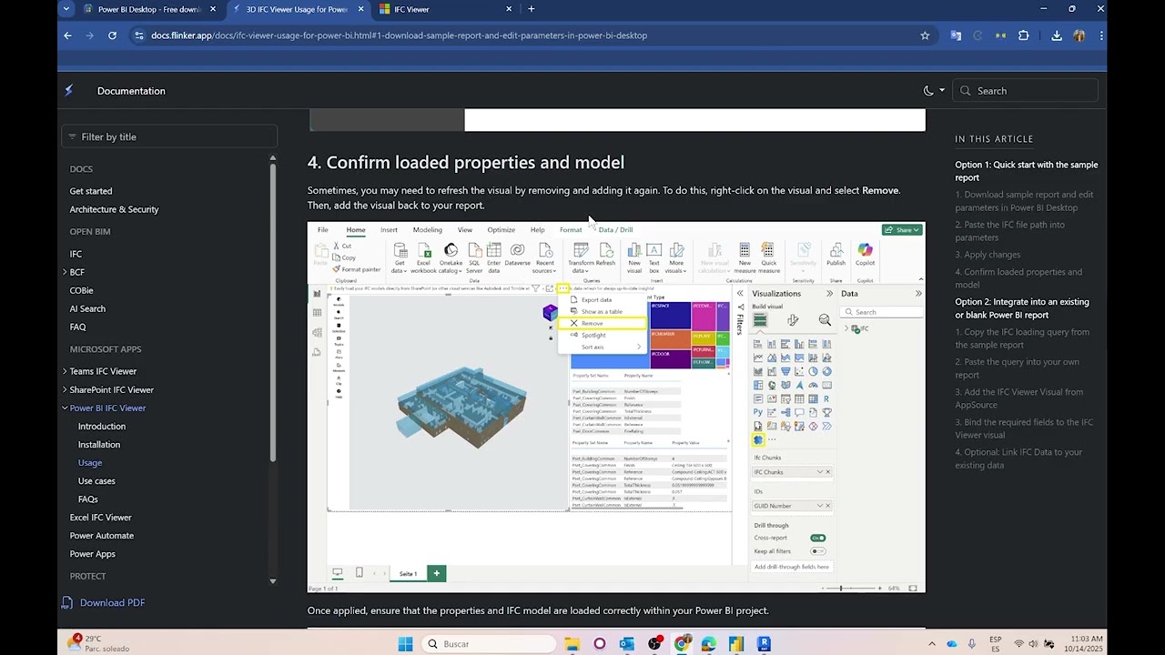 5 Conecta Revit con Power BI Plantilla Opción 1