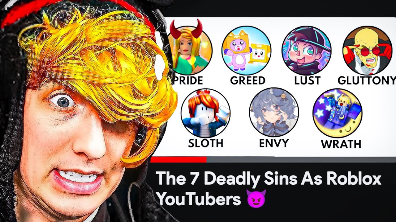 KreekCraft Reacts To The 7 Deadly Sins As Roblox YouTubers 😈