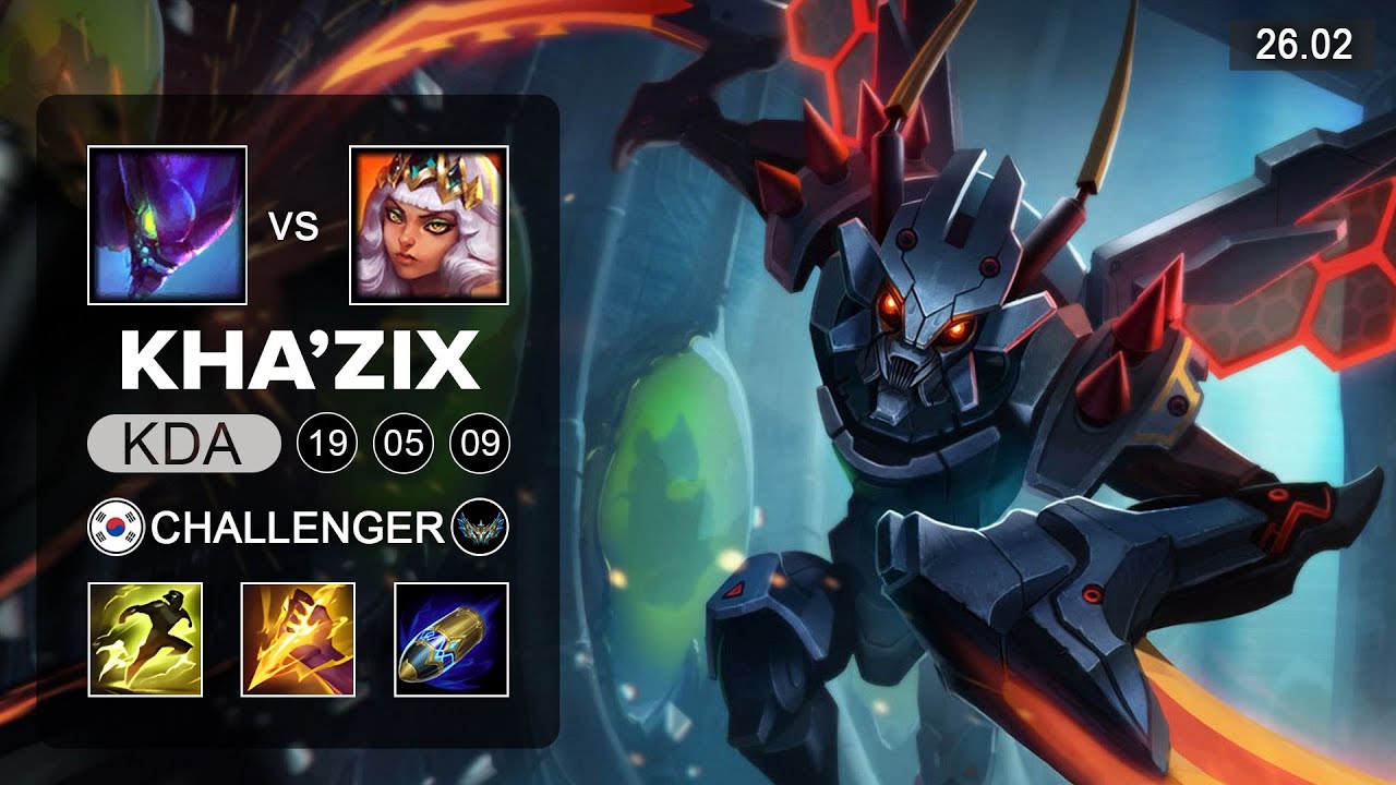 Kha'Zix vs Qiyana Jungle - KR Challenger - Patch 26.02 Season 16