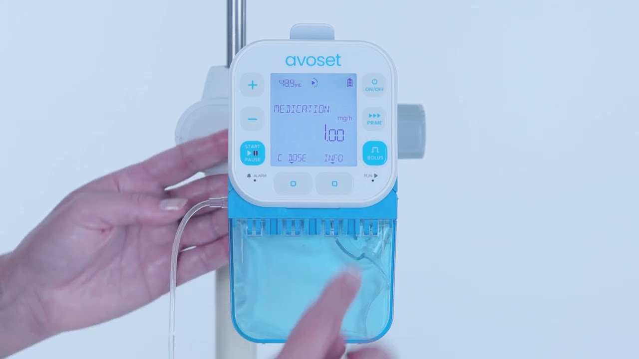 Avoset Infusion Pump - PCA Mode with Bolus Editing Parameters and Screen Overview