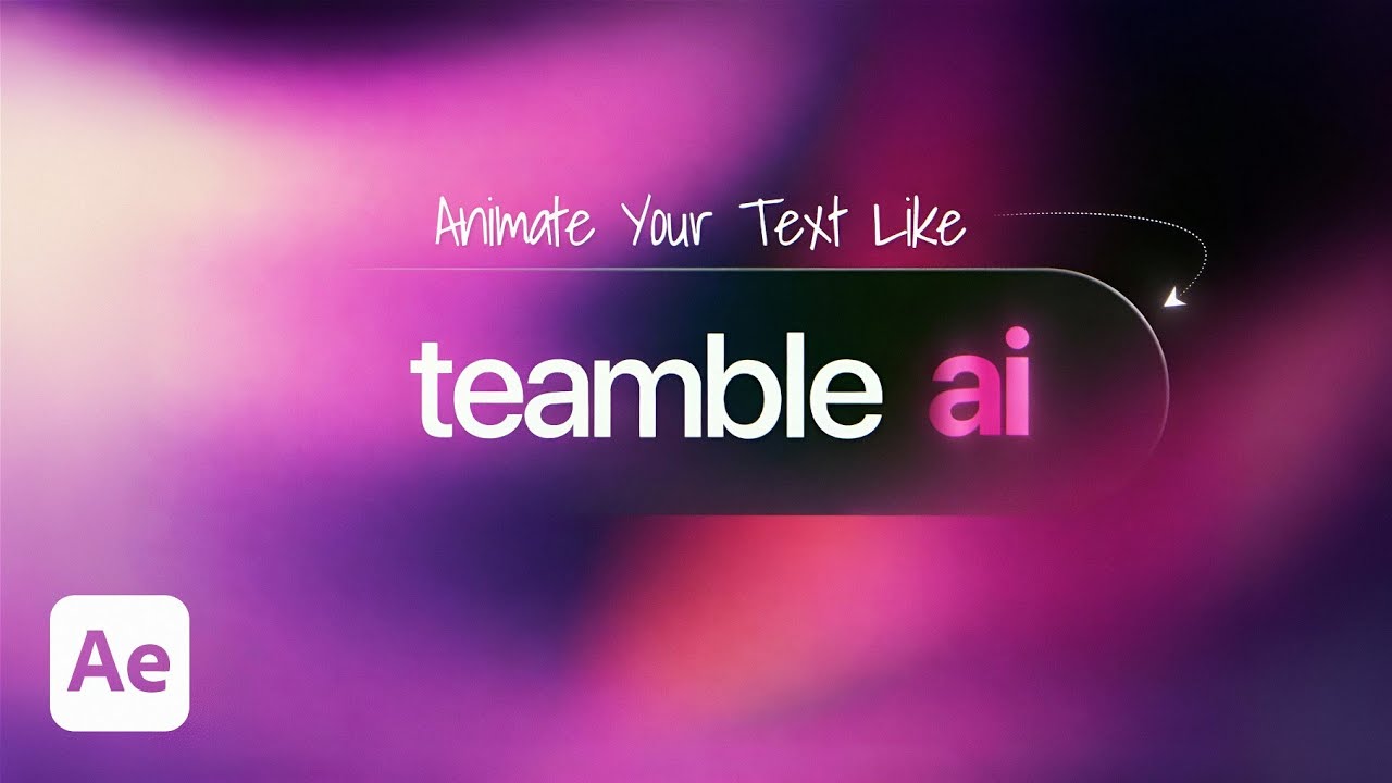 Easily ANIMATE Your Text Like Teamble's SaaS Demo in After Effects | After Effects Tutorial