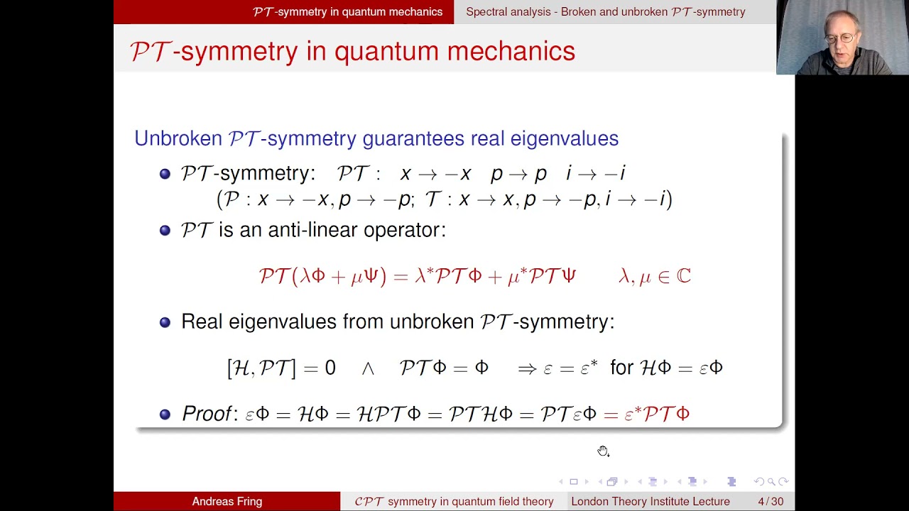 Andreas Fring - CPT-symmetry in quantum field theory