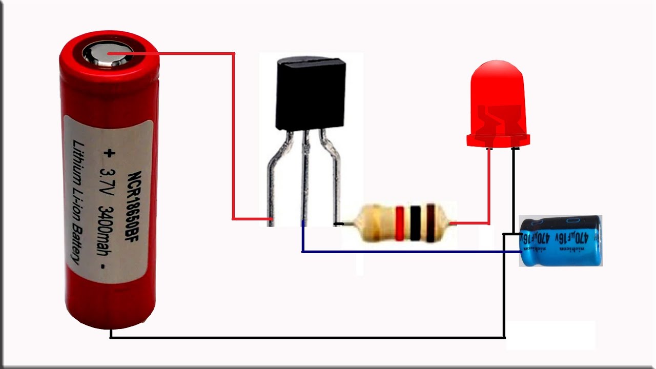 Single Transistor Amazing Circuit, How To Make Led Flasher Circuit Using One Transistor Only, 2n2222