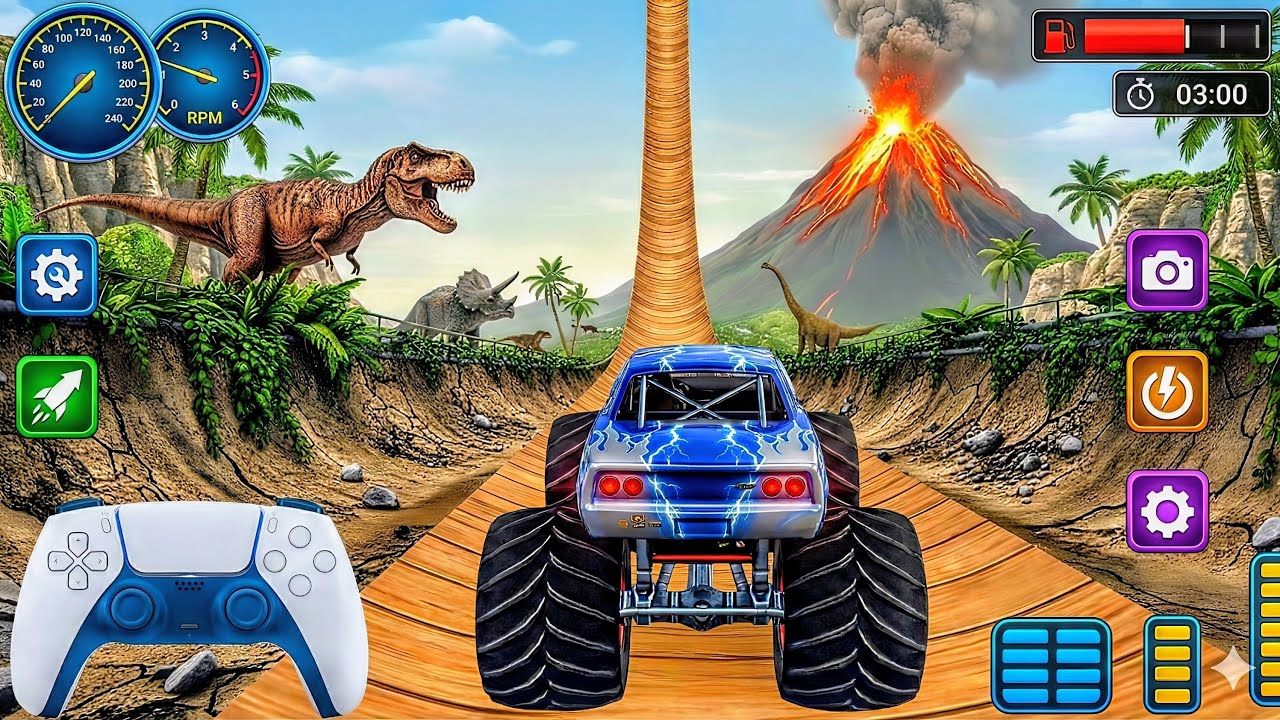 Monster Truck Stunt Car Game | Epic Monster Truck Stunts & Extreme Car Driving Gameplay