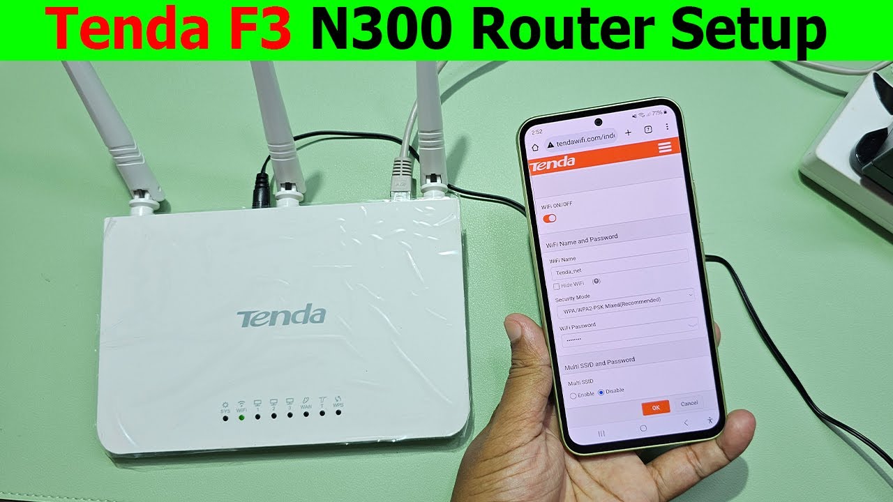 How to setup tenda f3 router
