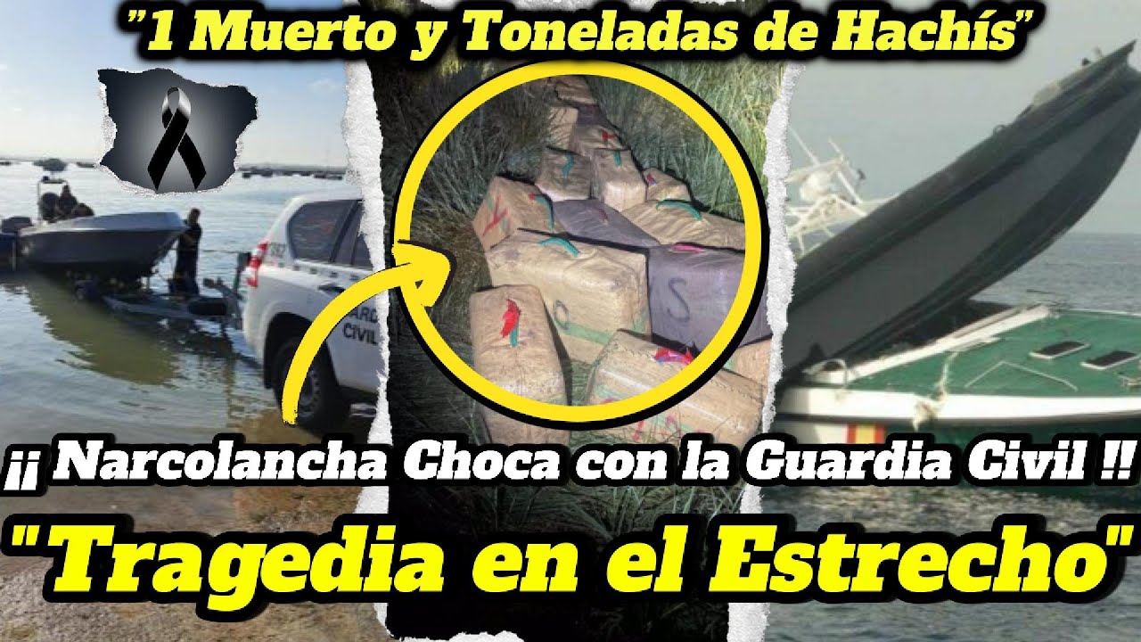 🚨“Tragedia en el Estrecho: Narcolancha Choca con la Guardia Civil –1 Muerto y Toneladas de Hachís” 🚨