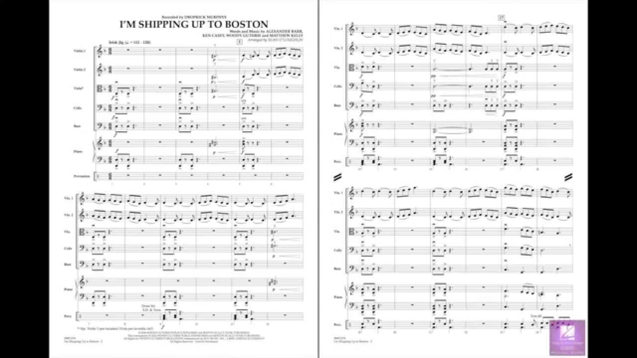 I'm Shipping Up To Boston arranged by Sean O'Loughlin