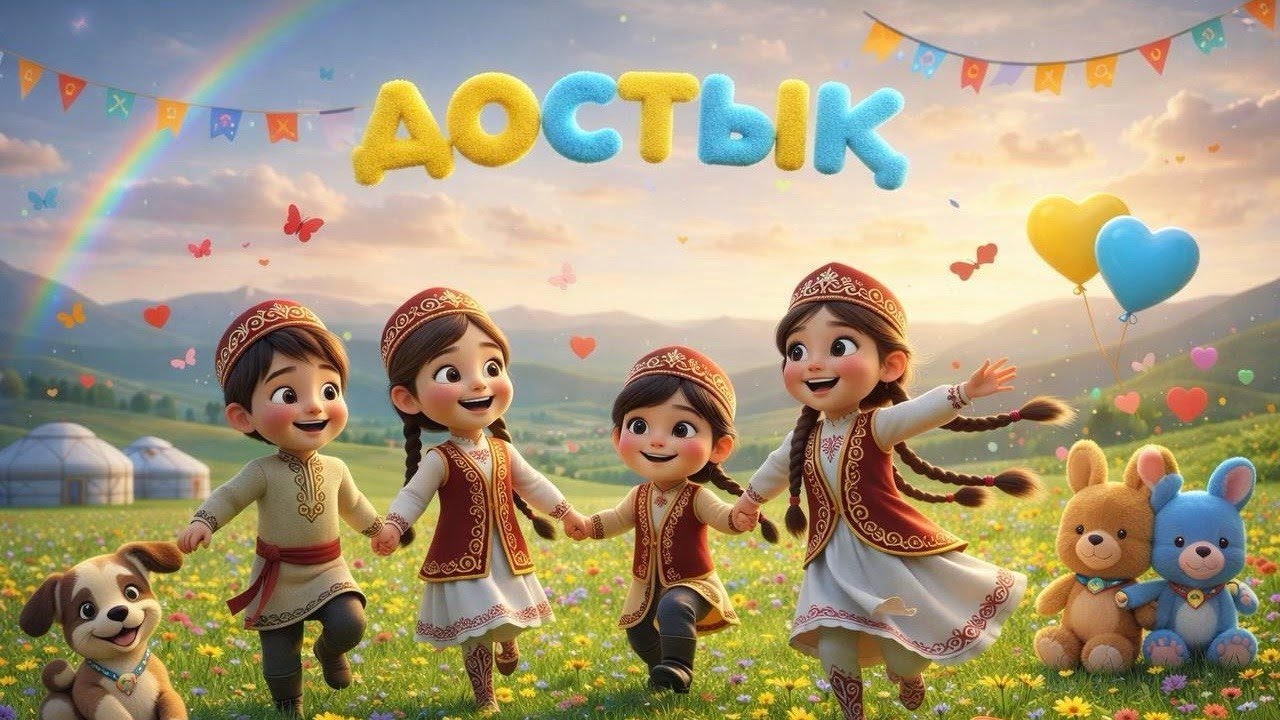Достық әні |  Казакша мультфильм | Балалар әндері | Мультики | Айгөлек