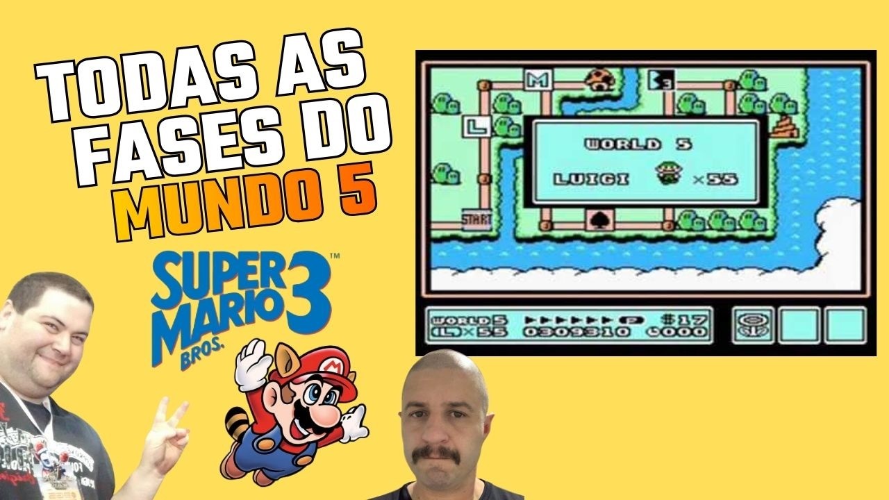 Super Mario Bros 3 (NES) Todas as fases do Mundo 5