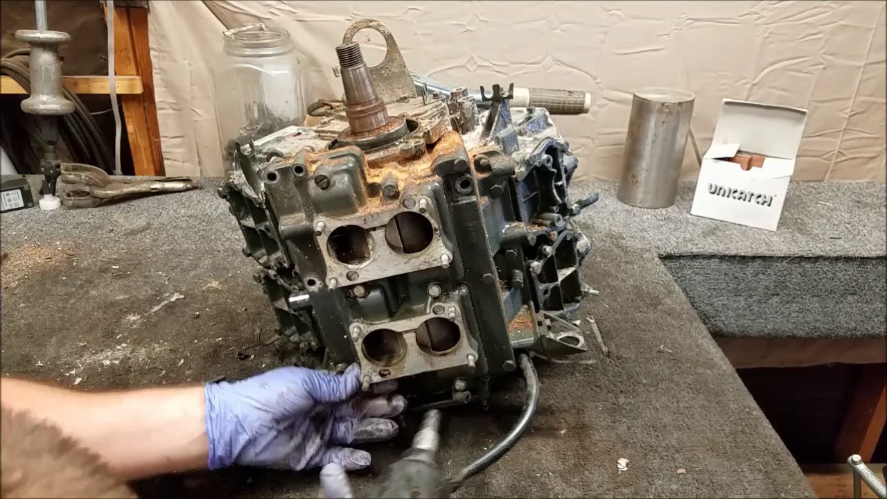 Seized Johnson 115 HP Outboard; Powerhead Autopsy