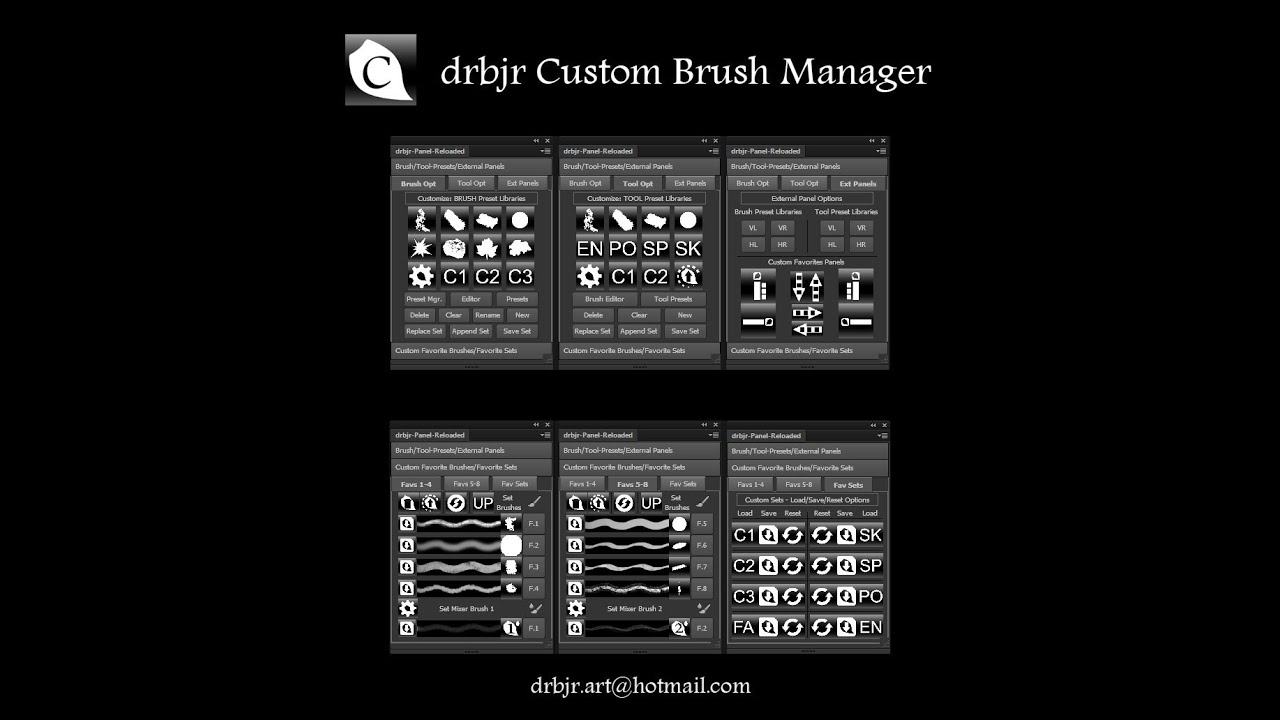 drbjr Custom Brush Manager - Photoshop CS6/CC Extension