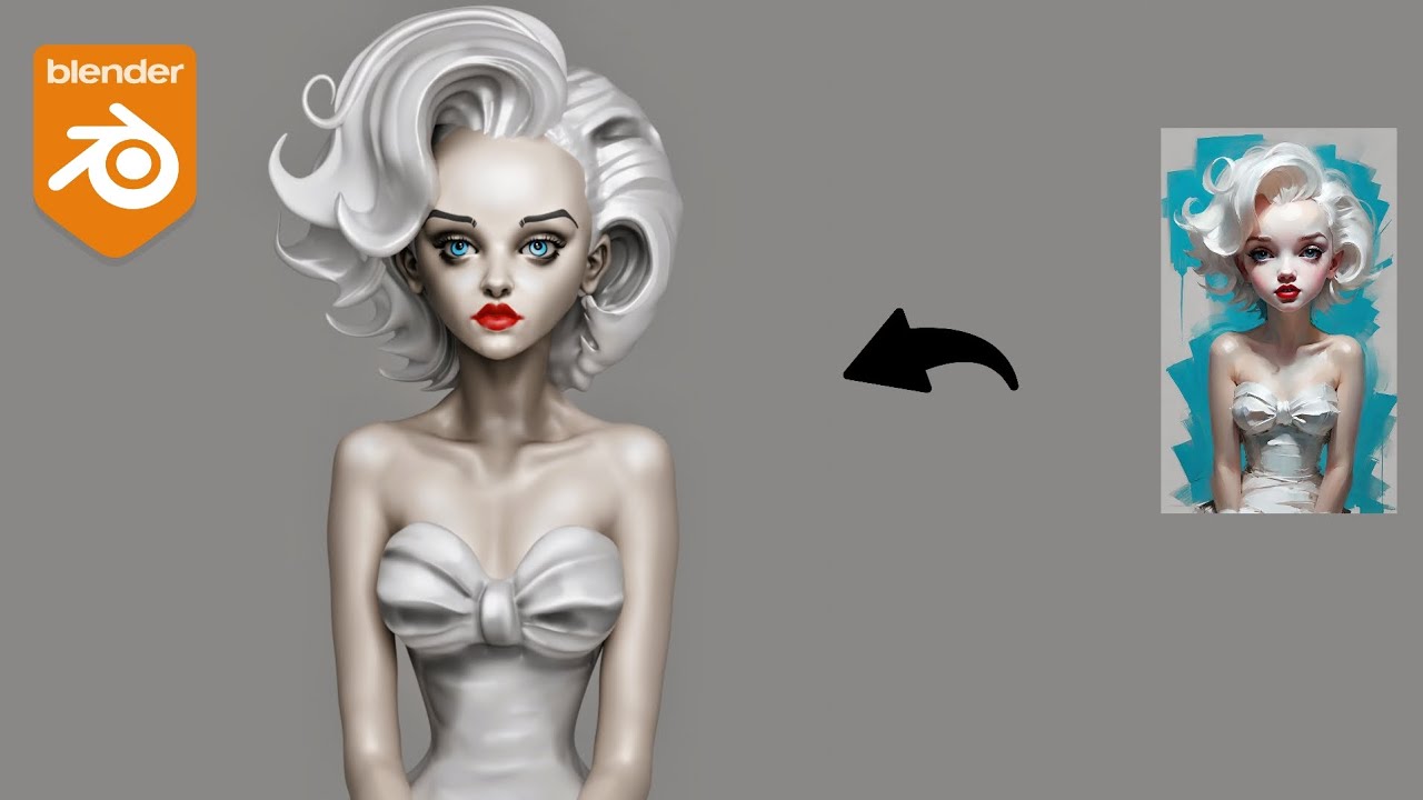 I sculpted this  female character in blender #3dart #blender #sculpting #timelapse 