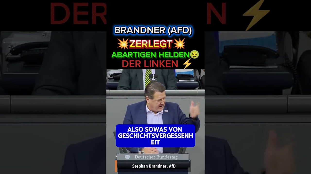 💥BRANDNER (AFD) zerlegt LINKEN WIDERLING ⚡ #afd #2026 #weidel #gr&uuml;ne #aliceweidel #cdu #merz #spd