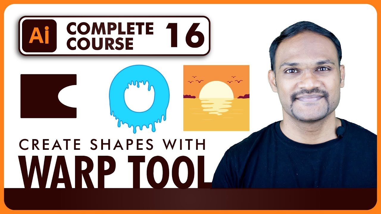 Adobe Illustrator Tutorial CC 2020 Warp Tool For Beginner in Hindi warp tool illustrator 2020