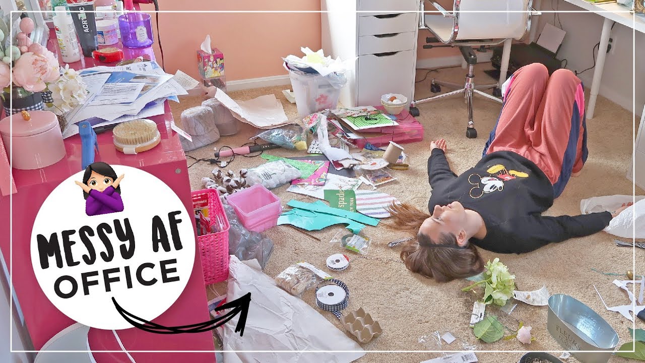 Office / Craft Room Clean with Me | Extreme Cleaning Motivation | Super Messy Office Clean Up