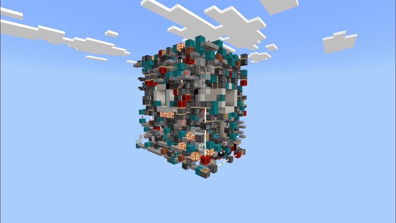 3×3×3 Piston door in Minecraft Bedrock