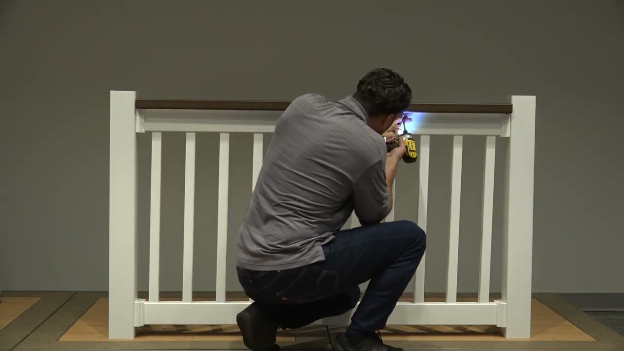 How to Install RDI Finyl Line Vinyl Railing - Deck Top Level and Stair