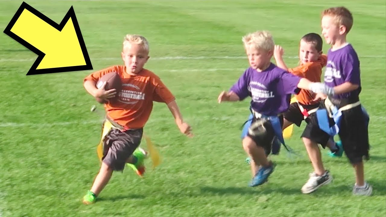 🏈HILARIOUS Little Kids FIRST Flag FOOTBALL Game!