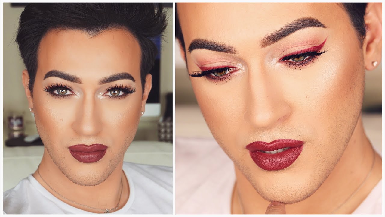 BOLD RED EYELINER MAKEUP TUTORIAL | MannyMua MakeupGeek Palette