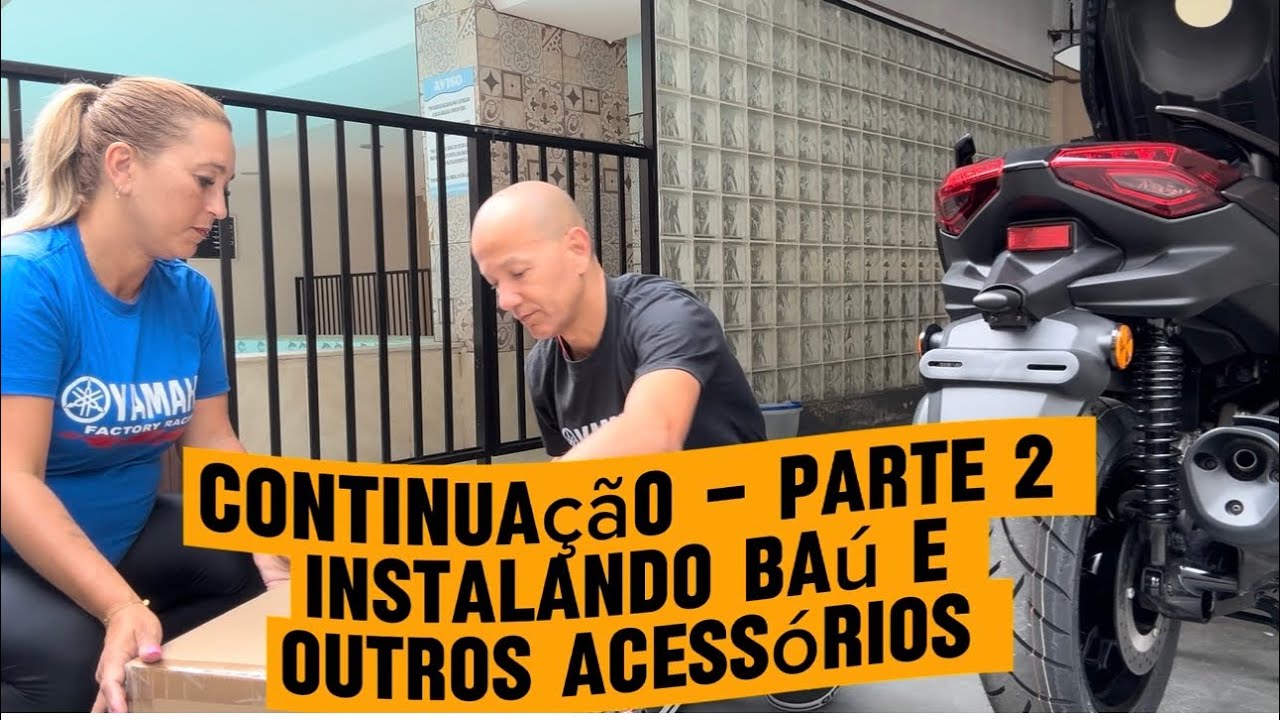 Instalação de acessórios na XMAX 300 - Baú e outros parte 2 