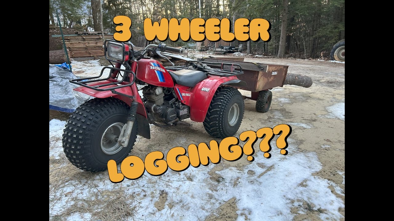 Can you pull logs (small logs) with an old 3 wheeler???