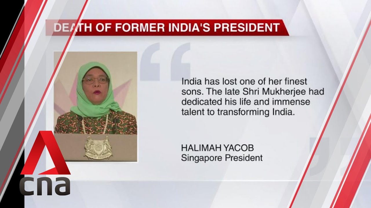 Singapore leaders express condolences over death of former Indian president Pranab Mukherjee