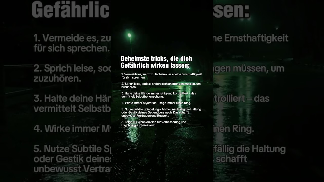 So wirkst du gef&auml;hrlich #menschenlesen #viralshorts