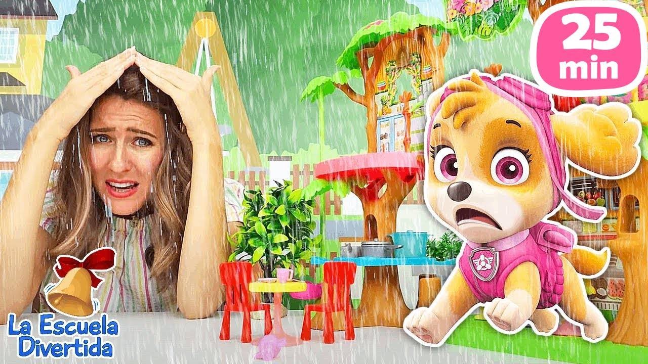 ¡Una inundación en la cafetería de Skye de Paw Patrol! Videos de la Patrulla Canina para niños