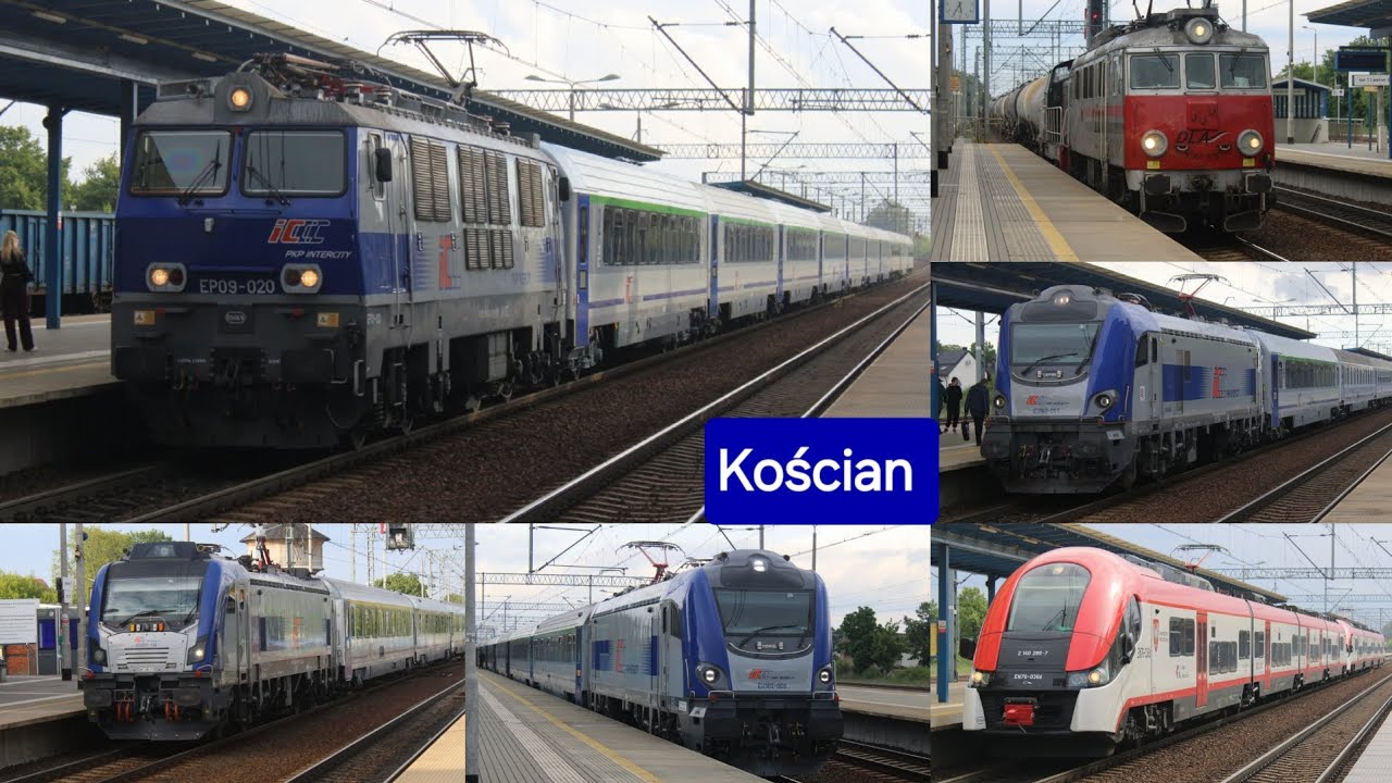 Pociągi na stacji Kościan IC, EIC, KW, PolRegio