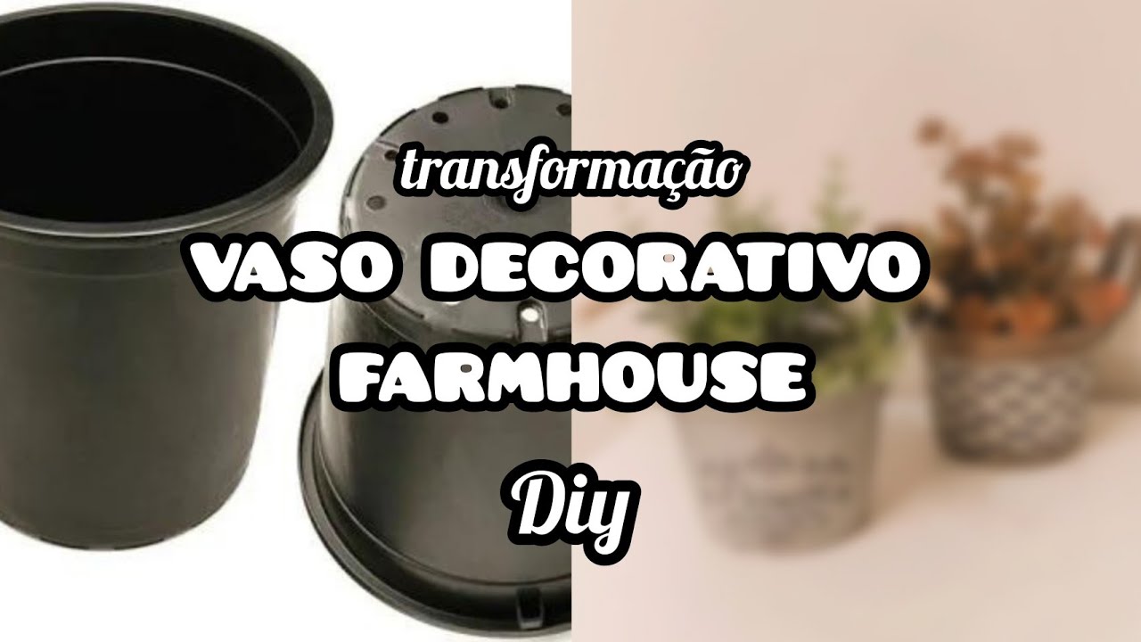 TRANSFORMEI VASOS SIMPLES DE 1,99 EM LINDOS VASOS DECORATIVOS | CONFIRA