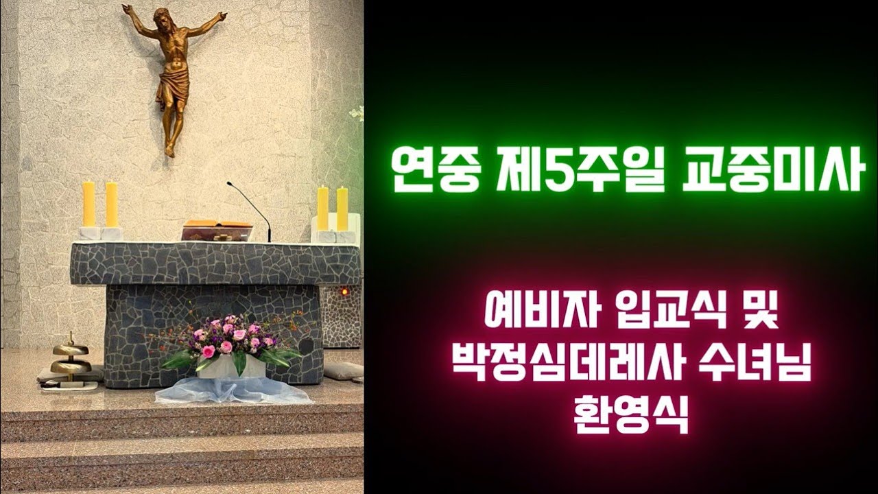 연중제5주일 교중미사#서울대교구 #항동성당 #예비자 입교식 #박데레사 수녀님 #환영회