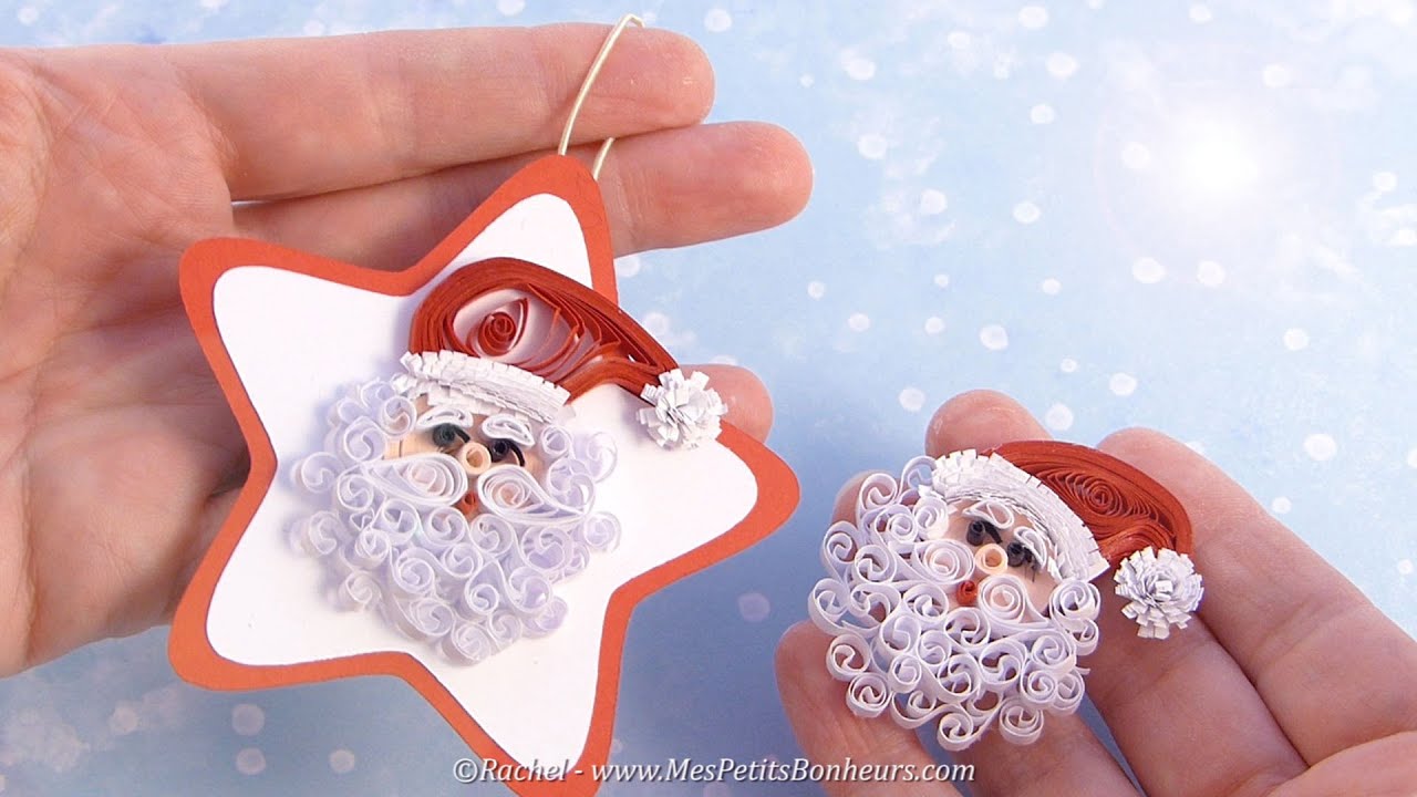 Père Noël en quilling  - Tutoriel - Quilled Father Christmas