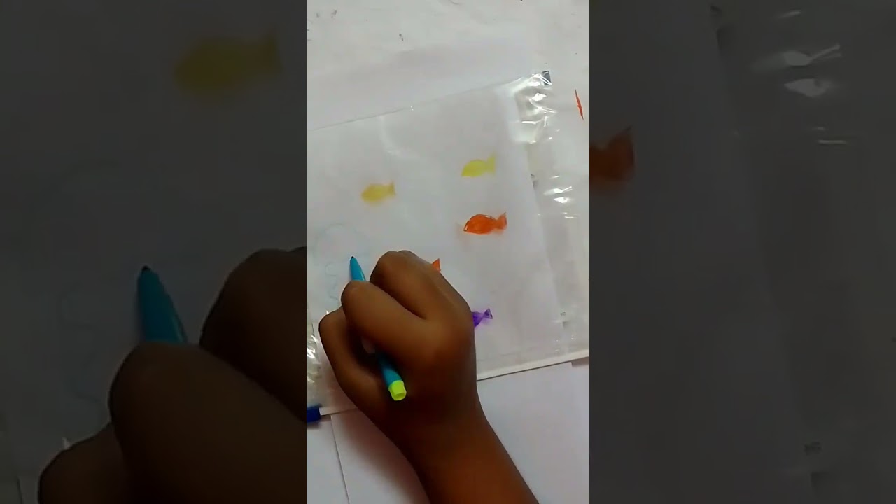 Unique craft with zip lock bag/light craft/play with water/play with fish