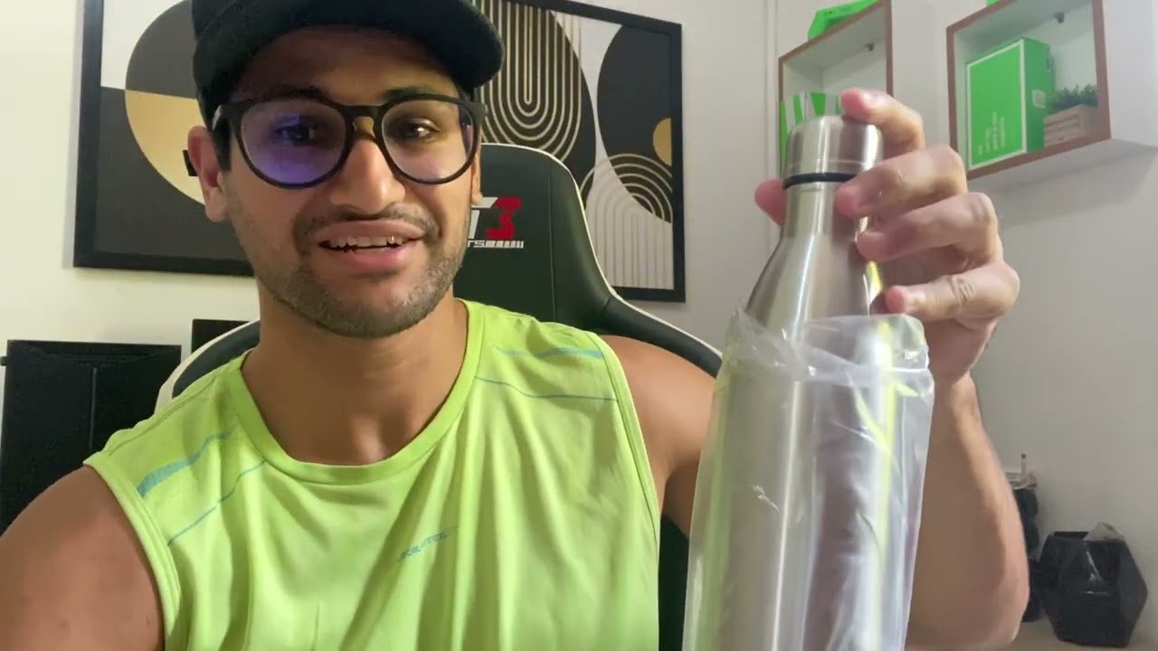 🚨​Testei a GARRAFA T&Eacute;RMICA de 1000 ML em INOX da Shopee  &eacute; boa? VALE A PENA?