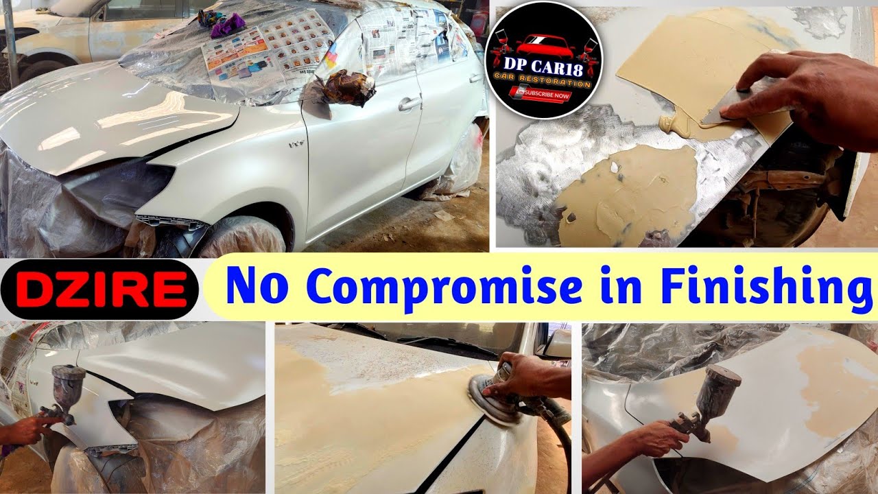Accident Wali Dzire Ko Banaya Nayi! 🚗 Transformation Dekho 😱#puttywork #puttysending #stepbystep 