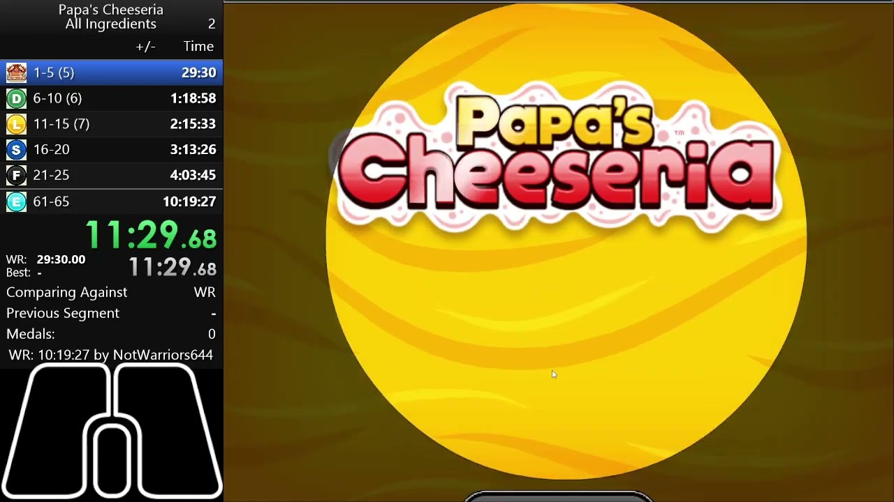 Papa's Cheeseria - All Ingredients Speedrun (Part 1/4)