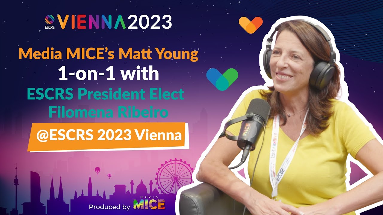 Media MICE&rsquo;s Matt Young 1-on-1 with ESCRS President Elect Filomena Ribeiro @ESCRS 2023 Vienna