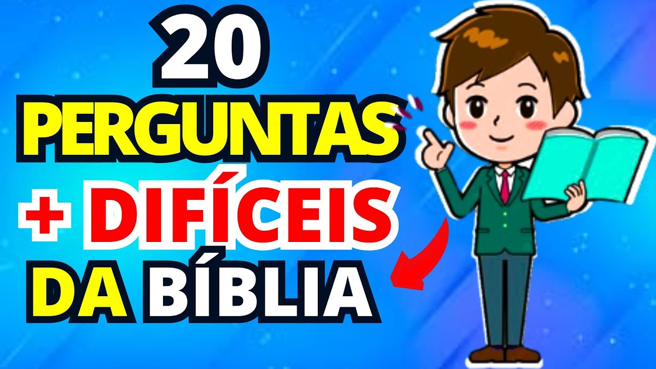 20 PERGUNTAS B&Iacute;BLICAS DIF&Iacute;CEIS QUE QUASE NINGU&Eacute;M ACERTA | QUIZ BIBLICO DIF&Iacute;CIL 📖🔥