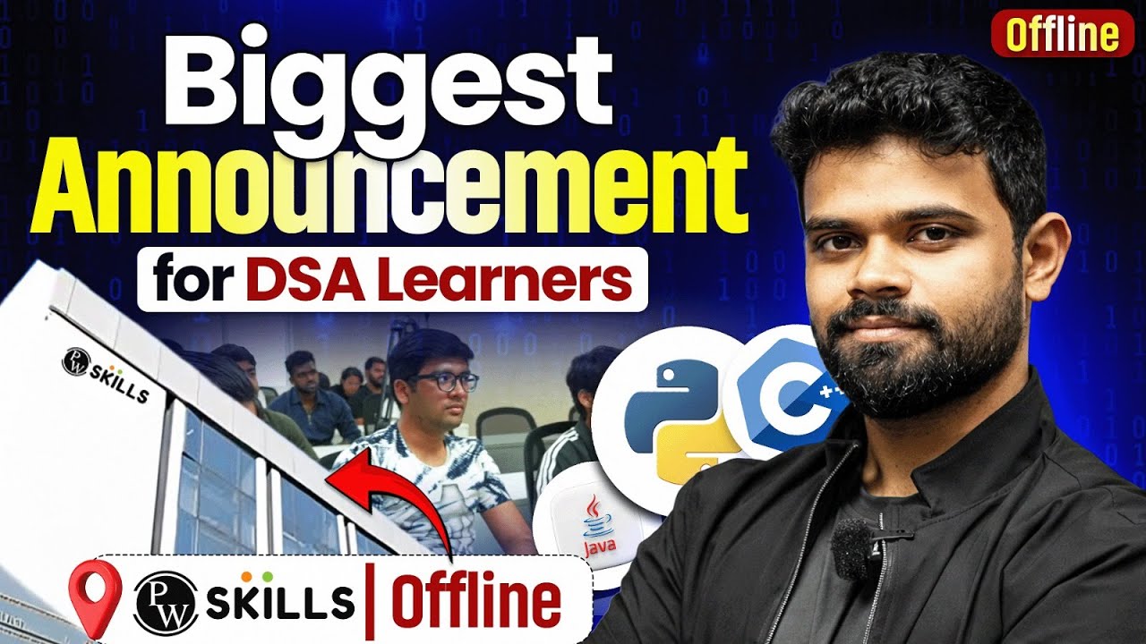 DSA Offline Batch Launch  | PW Skills is Coming with DSA Offline Batches |  PW Skills x Offline