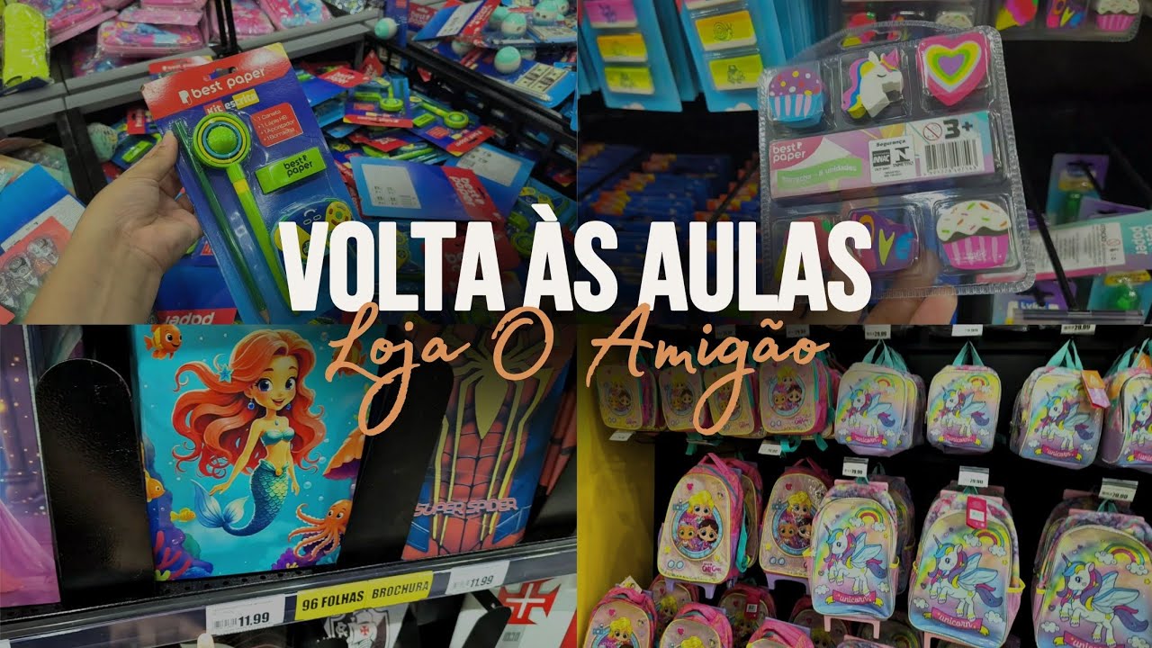 VOLTA ÀS AULAS NA LOJA O AMIGÃO | Tour pelos materiais escolares com preço