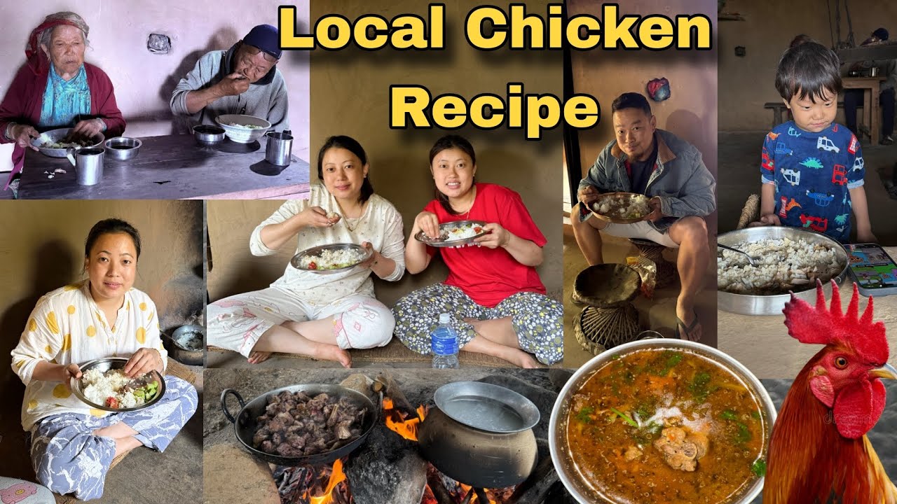 Local Chicken Recipe॥gaughar ma batti navayerw video dhilo aayo hai sathi haru🙏🙏#villagevlog
