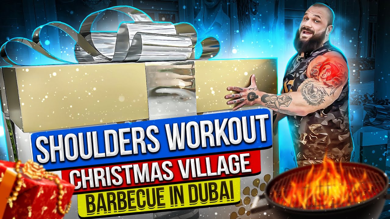 Golem's day! shoulder workout. christmas willage. beach barbeque.