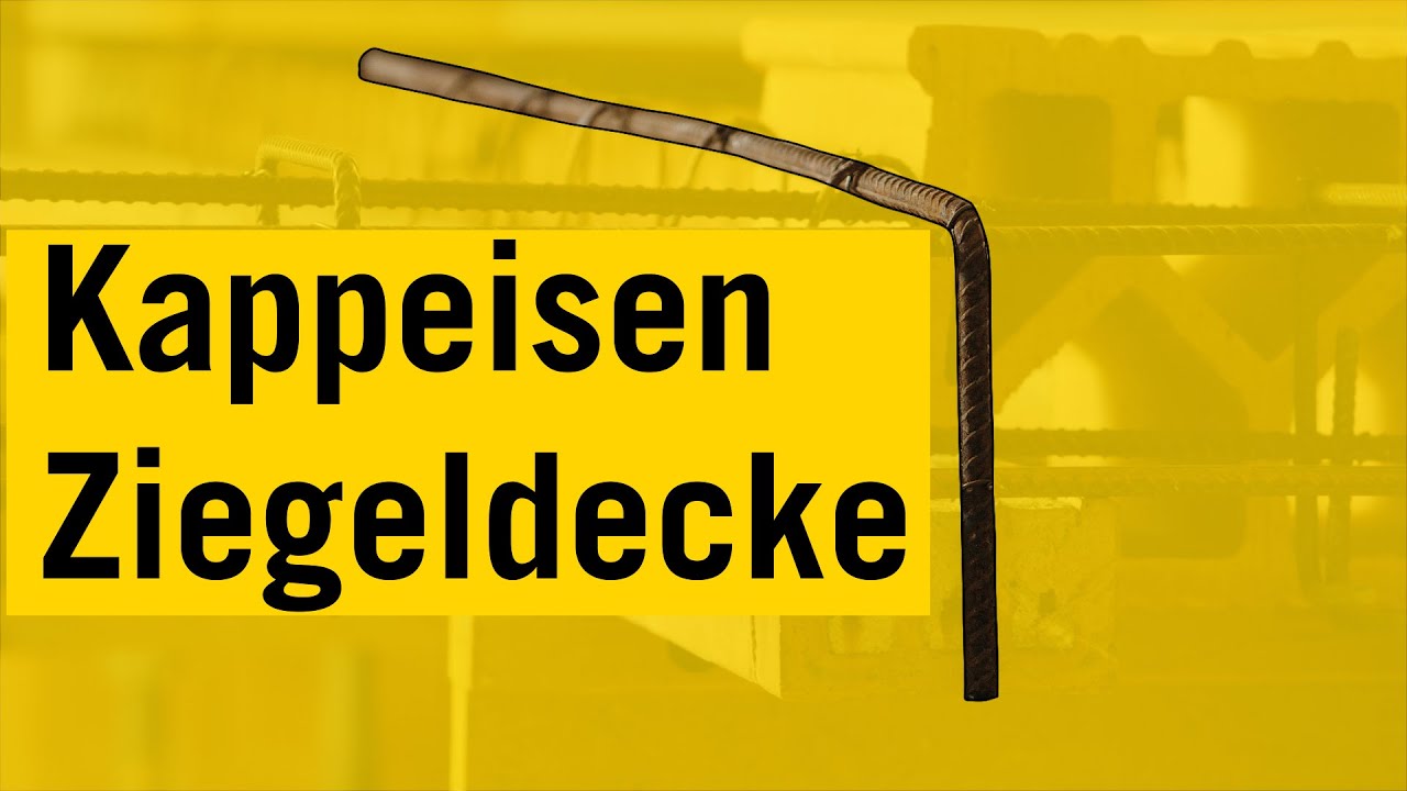 Ziegeldecke - Die Kappeisen verlegen.