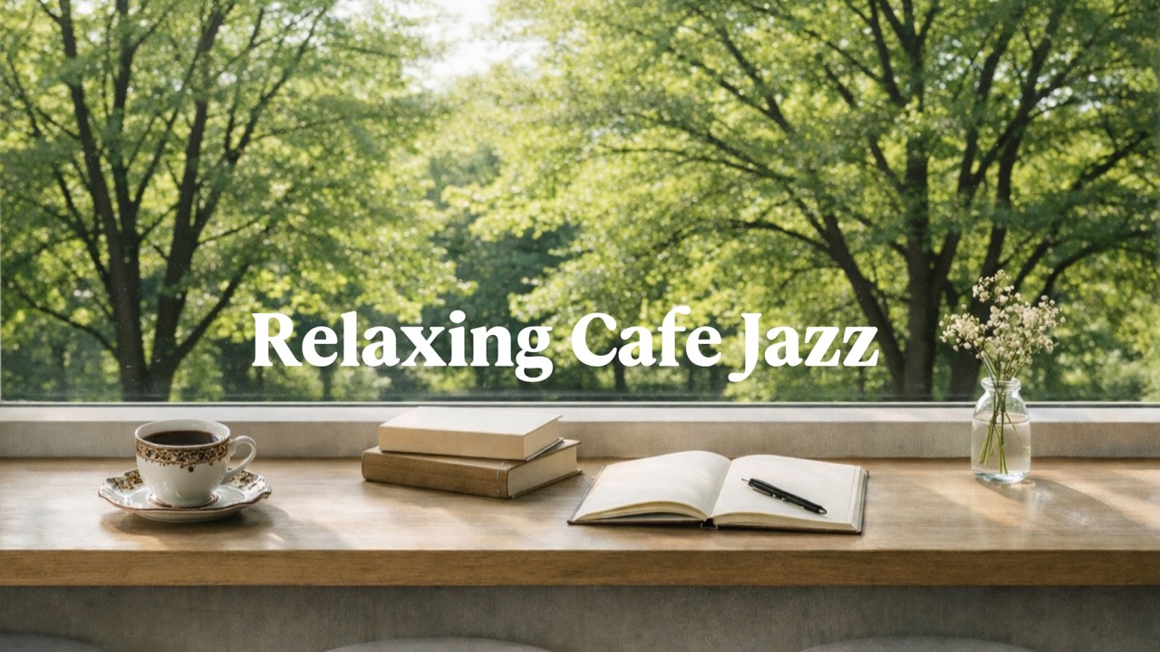 爽やかな風を感じるカフェ☕🌳静かに自分の時間を過ごすためのリラックスジャズ🎹｜Work｜Study｜BGM