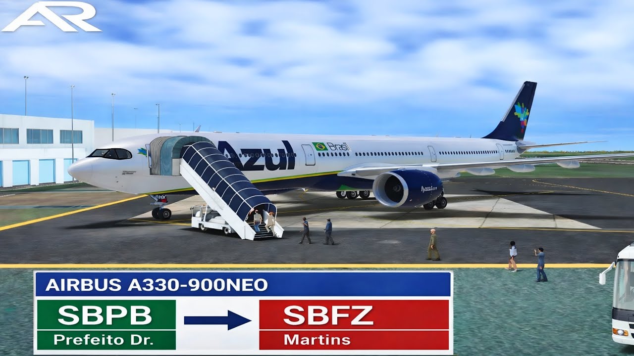 🛩️ VOO COMPLETO RFS | Airbus A330-900Neo 🇧🇷📍SBPB (Prefeito Dr) – ➡️ SBFZ (Martins) Quad Hd.