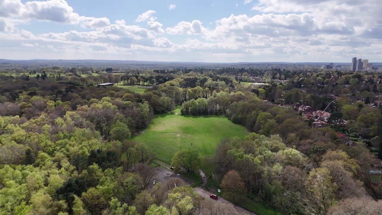 Pyrford, Woking, Surrey UK - DJI MAVIC Air 3 4K Drone Aerial View 1 - Cinematic